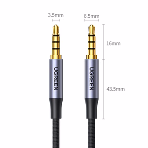Ugreen AV183 20785 -kaapeli 3,5mm minijack / 3,5mm minijack 3m - harmaa