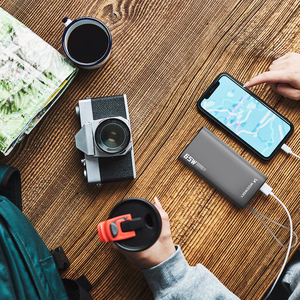 Powerbank Wozinsky K65+ 65W 30000mAh 2x USB-C, 1x USB-A 65W - harmaa