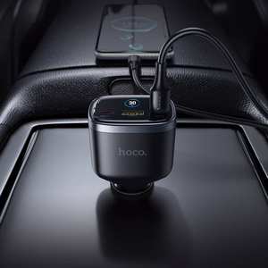 Hoco Z70 -autolaturi, USB-A + 2 × USB-C, PD QC3.0, 93 W, musta