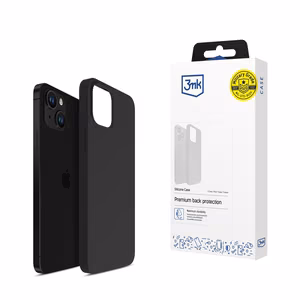 iPhone 14 Plus 3mk Silicone Case -sarja - musta