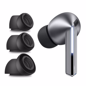 Tech-Protect korvatulpat Samsung Galaxy Buds 3 Pro -laitteille kokoja S / M / L - musta (3 kpl)