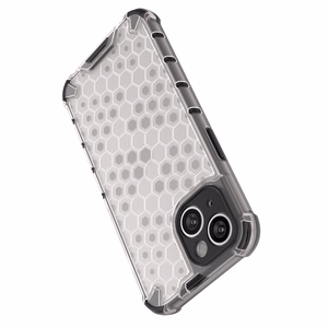 Honeycomb tapauksessa iPhone 14 panssaroitu hybridi kansi musta