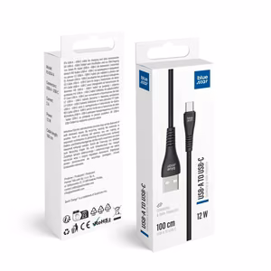 Kaapeli USB A - USB C Blue Star 2A 12W 1 m PJ-DG4-A musta