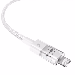 Baseus Gem USB-A – Lightning 2.4A pikalaauskaapeli 1 m, valkoinen