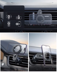 Magneettinen autoteline iPhone:lle MagSafe:lla Joyroom JR-ZS355 - musta