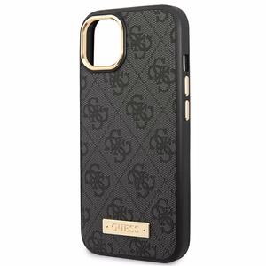 Guess GUHMP14MU4GPRK iPhone 14 Plus 6.7 "musta / musta kova kotelo 4G Logo Plate MagSafe