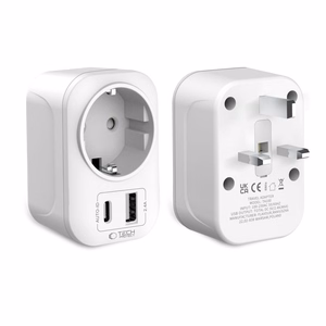 Tech-Protect TA100 UK Sovitin - valkoinen