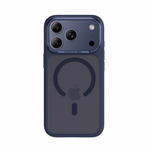 Benks Magnetic Mist Case -suojakuori metallikehyksellä (A070) Iphone 17 Pro Max:lle, sininen (kameran ohjauspainike)