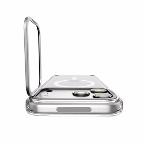 Spigen Ultra Hybrid Optik S MagSafe -suojakuori iPhone 18 Pro Max / 17 Pro Max -malleille, läpinäkyvä hopeanvärinen