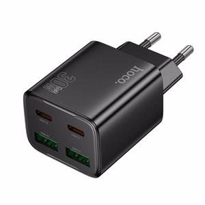 Puhelinlaturi Hoco 2 x USB-C + 2 x USB-A QC3.0 PD 3A 30W N56 musta
