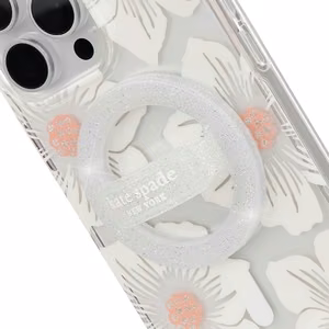 Kate Spade New York Magnetic Loop Grip -magneettinen MagSafe-sormipidike puhelimelle, The Sparkle Silver