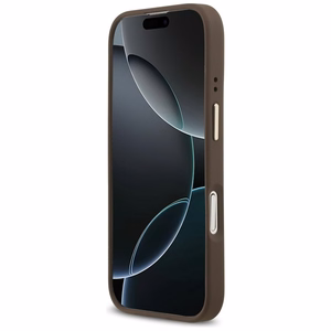 GUESS 4G PU Classic Logo MagSafe -suojakuori iPhone 17 - ruskea