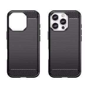 Carbon Case Suojakuori iPhone 16 Pro:lle - Musta