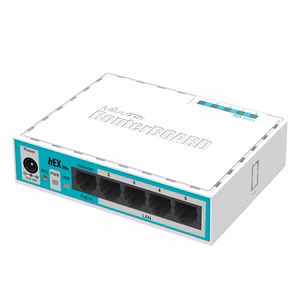 MikroTik hEX lite RB750R2 -reititin, 10/100M, 5 porttia
