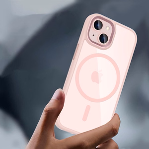 Tech-Protect MagMat MagSafe Suojakuori iPhone 15:lle - läpinäkyvä vaaleanpunainen