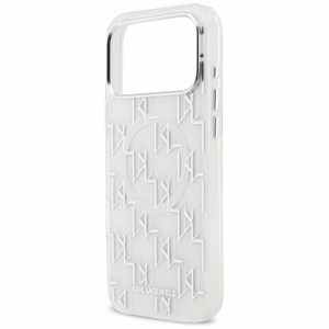 Karl Lagerfeld IML KL Monogram MagSafe suojakuori iPhone 17 Pro Max - valkoinen