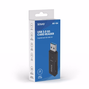 SAVIO SD-kortinlukija, USB 3.0, AK-64