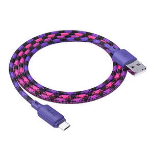 Kaapeli USB A - Micro USB Hoco 2,4A 1 m X116 gradientti violetti