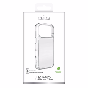 Puro Plate Mag kotelo iPhone 17 Pro yhteensopiva MagSafe - valkoinen