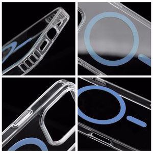 Drop Glue Colorful Ring Mag Cover -suojakuori Samsung A37:lle, MagSafe-yhteensopiva, vaaleansininen