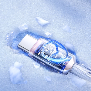 Joyroom S-A42 Crystal-Clear Series 3A USB-A - USB-C -kaapeli 1,2 m - valkoinen