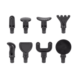 REBEL ACTIVE massage gun with 8 attachments, white