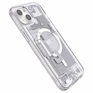 Spigen Ultra Hybrid Mag suojakuori MagSafe:lla iPhone 15 Plus:lle - valkoinen (Zero One Pattern)
