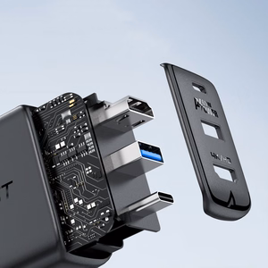 Acefast 2in1 laturi GaN 65W USB Type C / USB, HDMI 4K 60Hz sovitin (setti kaapelilla) musta (A17 black)