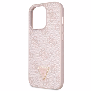 Guess GUHCP14LP4TDSCPP Suojakuori iPhone 14 Pro:lle - vaaleanpunainen Crossbody 4G Metal Logo
