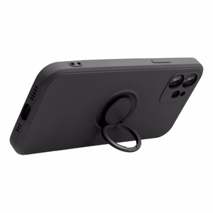 Silikoninen Ring-suojakuori mallille iPhone 17 Pro Max / 18 Pro Max – musta