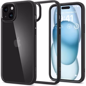 Spigen Ultra Hybrid iPhone 15 Suojakuori - Matta Musta
