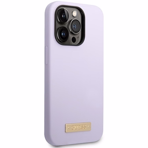 Guess GUHMP14LSBPLU iPhone 14 Pro 6.1 violetti/violetti kovakuori Silicone Logo Plate MagSafe