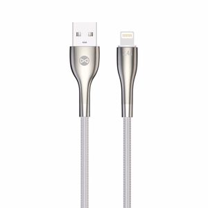 Forever Sleek kaapeli USB - Lightning 1,0 m 2.4A valkoinen