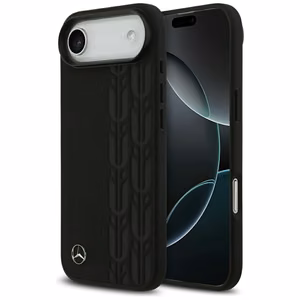 Mercedes Nahkainen Laurel Leaves MagSafe Suojakuori iPhone Air:lle - musta