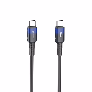 FORCELL F-ENERGY C354 kaapeli Type C - Type C QC4.0 PD 3A 60W liukuväri 1 m musta