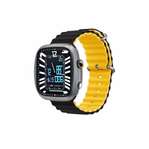 Devia hihna Deluxe Sport6 Apple Watch 44mm / 45mm / 46mm / 49mm:lle musta keltainen