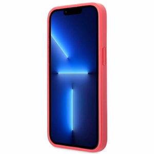 Guess Saffiano 4G Small Metal Logo Suojakuori iPhone 13 Pro / 13:lle - vaaleanpunainen