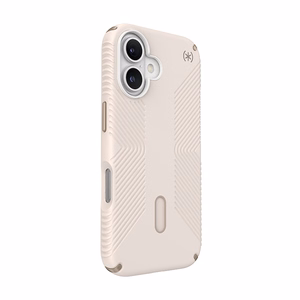 Speck Presidio2 Grip -suojakuori MagSafe- ja ClickLock-tuella iPhone 16:lle, Bleached Bone/Heirloom Gold