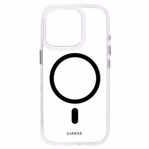 Liavec Glossy Magsafe läpinäkyvä suojakuori iPhone 13 Pro:lle musta