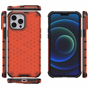 Honeycomb Asia panssari kansi TPU puskuri iPhone 13 Pro Max punainen