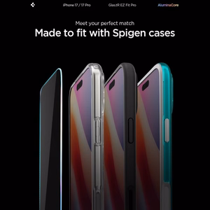 Spigen Glas.TR EZ Fit Pro Karkaistu lasi iPhone 16 Pro / 17 / 17 Pro:lle - läpinäkyvä