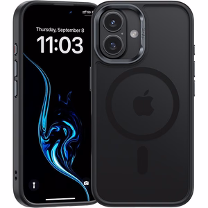 Benks Magnetic Mist Suojakuori metallikehyksellä iPhone 16 Plus:lle musta