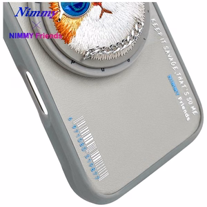 Nimmy Glasses Cool Cat MagSafe Suojakuori iPhone 16:lle - harmaa