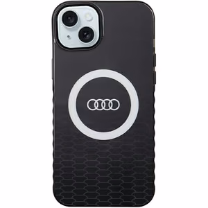 Audi IML Big Logo MagSafe Suojakuori iPhone 15 Plus 6,7:lle - musta