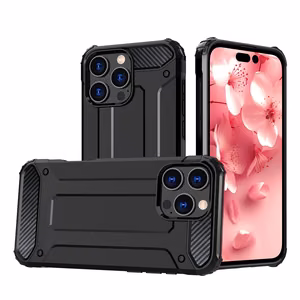 Hybrid Armor Suojakuori iPhone 16 Pro Max:lle - Musta
