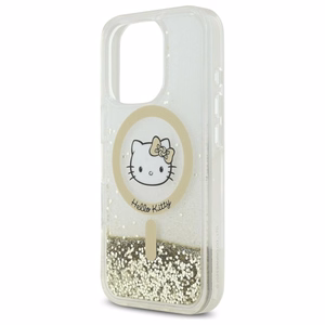Hello Kitty Liquid Glitter Fever MagSafe Suojakuori iPhone 16 Pro Max:lle - kultainen