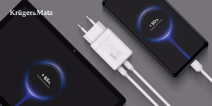 Kruger&Matz 45 W GaN -verkkolaturi Power Delivery- ja Quick Charge -toiminnoilla