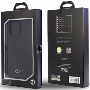 Audi Silikoninen Suojakuori iPhone 14 Pro Max 6.7 musta/musta kova kuori AU-LSRIP14PM-Q3/D1-BK