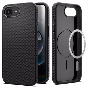 Spigen Liquid Air Mag MagSafe Suojakuori iPhone 16e / 17e:lle - Matta Musta
