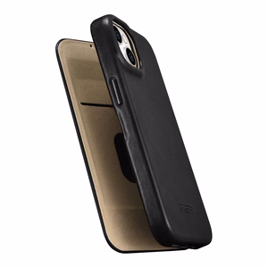 iCarer CE Öljyvaha Premium Nahka Folio Case Nahkakotelo iPhone 14 Plus Magneettinen Flip MagSafe Musta (AKI14220707-BK)